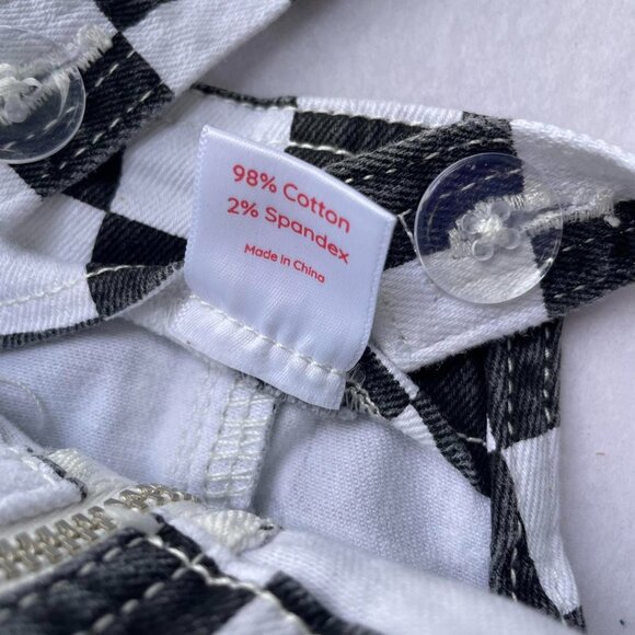 FabKids Black and White Checkered Overall Toddler Girl’s Dress Sizs 4T Ska Punk - Picture 4 of 6